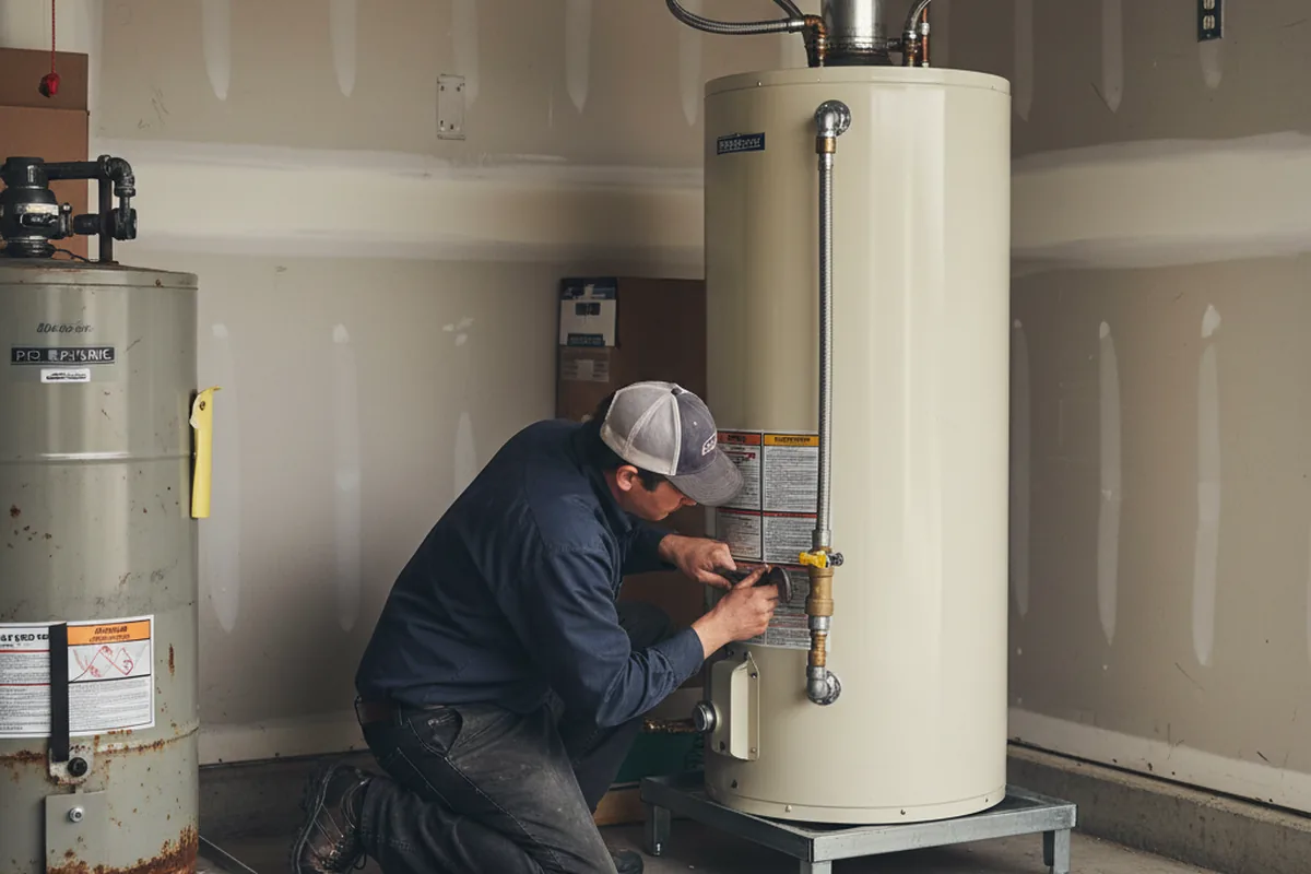 Water heater and shutoff valve replacement in Bronaugh